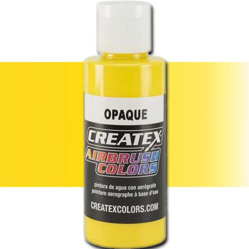 Createx 5204 Createx Yellow Opaque Airbrush Color, 2oz; Made with light-fast pigments and durable resins; Works on fabric, wood, leather, canvas, plastics, aluminum, metals, ceramics, poster board, brick, plaster, latex, glass, and more; Colors are water-based, non-toxic, and meet ASTM D4236 standards; Professional Grade Airbrush Colors of the Highest Quality; UPC 717893252040 (CREATEX5204 CREATEX 5204 ALVIN 5204-02 25308-4923 OPAQUE YELLOW 2oz)