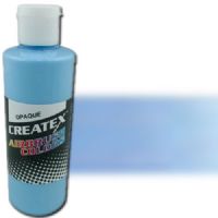 Createx 5207-04 Airbrush Paint, 4oz, Opaque Sky Blue; Made with light-fast pigments and durable resins; Works on fabric, wood, leather, canvas, plastics, aluminum, metals, ceramics, poster board, brick, plaster, latex, glass, and more; Colors are water-based, non-toxic, and meet ASTM D4236 standards; Dimensions 2.75" x 2.75" x 5.00"; Weight 0.5 lbs; UPC 717893452075 (CREATEX520704 CREATEX 5207-04 ALVIN AIRBRUSH OPAQUE SKY BLUE) 