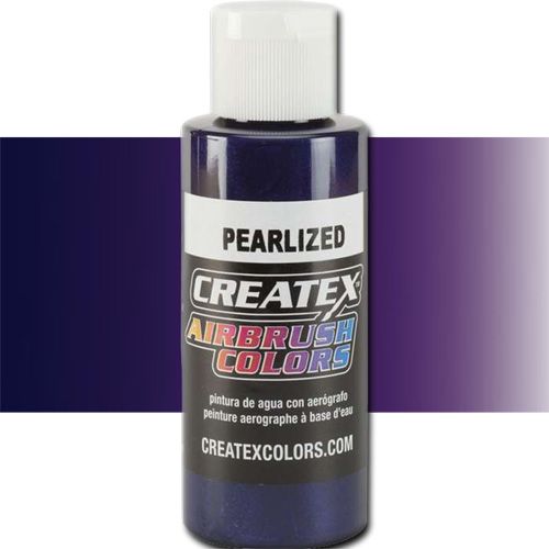Createx 5301 Createx Purple Airbrush Color, 2oz; Made with light-fast pigments and durable resins; Works on fabric, wood, leather, canvas, plastics, aluminum, metals, ceramics, poster board, brick, plaster, latex, glass, and more; Colors are water-based, non-toxic, and meet ASTM D4236 standards; Professional Grade Airbrush Colors of the Highest Quality; UPC 717893253016 (CREATEX5301 CREATEX 5301 ALVIN 5301-02 25308-6413 PEARLESCENT PURPLE 2oz)