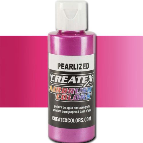 Createx 5302 Createx Magenta Airbrush Color, 2oz; Made with light-fast pigments and durable resins; Works on fabric, wood, leather, canvas, plastics, aluminum, metals, ceramics, poster board, brick, plaster, latex, glass, and more; Colors are water-based, non-toxic, and meet ASTM D4236 standards; Professional Grade Airbrush Colors of the Highest Quality; UPC 717893253026 (CREATEX5302 CREATEX 5302 ALVIN 5302-02 25308-3033 PEARLESCENT MAGENTA 2oz)Q