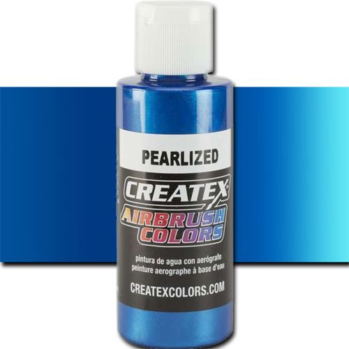 Createx 5304 Createx Blue Airbrush Color, 2oz; Made with light-fast pigments and durable resins; Works on fabric, wood, leather, canvas, plastics, aluminum, metals, ceramics, poster board, brick, plaster, latex, glass, and more; Colors are water-based, non-toxic, and meet ASTM D4236 standards; Professional Grade Airbrush Colors of the Highest Quality; UPC 717893253047 (CREATEX5304 CREATEX 5304 ALVIN 5304-02 25308-5203 PEARLESCENT BLUE 2oz)