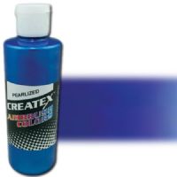 Createx 5304-04 Airbrush Paint, 4oz, Pearlescent Blue; Made with light-fast pigments and durable resins; Works on fabric, wood, leather, canvas, plastics, aluminum, metals, ceramics, poster board, brick, plaster, latex, glass, and more; Colors are water-based, non-toxic, and meet ASTM D4236 standards; Dimensions 2.75" x 2.75" x 5.00"; Weight 0.5 lbs; UPC 717893453041 (CREATEX530404 CREATEX 5304-04 ALVIN AIRBRUSH PEARLESCENT BLUE) 