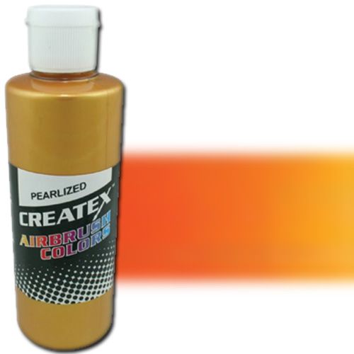 Createx 5306-04 Airbrush Paint, 4oz, Pearlescent Copper; Made with light-fast pigments and durable resins; Works on fabric, wood, leather, canvas, plastics, aluminum, metals, ceramics, poster board, brick, plaster, latex, glass, and more; Colors are water-based, non-toxic, and meet ASTM D4236 standards; Dimensions 2.75