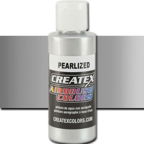 Createx 5308 Createx Silver Airbrush Color, 2oz; Made with light-fast pigments and durable resins; Works on fabric, wood, leather, canvas, plastics, aluminum, metals, ceramics, poster board, brick, plaster, latex, glass, and more; Colors are water-based, non-toxic, and meet ASTM D4236 standards; Professional Grade Airbrush Colors of the Highest Quality; UPC 717893253085 (CREATEX5308 CREATEX 5308 ALVIN 5308-02 25308-9303 PEARLESCENT SILVER 2oz)