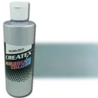 Createx 5308-04 Airbrush Paint, 4oz, Pearlescent Silver; Made with light-fast pigments and durable resins; Works on fabric, wood, leather, canvas, plastics, aluminum, metals, ceramics, poster board, brick, plaster, latex, glass, and more; Colors are water-based, non-toxic, and meet ASTM D4236 standards; Dimensions 2.75" x 2.75" x 5.00"; Weight 0.5 lbs; UPC 717893453089 (CREATEX530804 CREATEX 5308-04 ALVIN AIRBRUSH PEARLESCENT SILVER) 