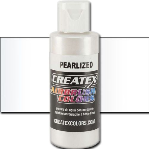 Createx 5310 Createx White Airbrush Color, 2oz; Made with light-fast pigments and durable resins; Works on fabric, wood, leather, canvas, plastics, aluminum, metals, ceramics, poster board, brick, plaster, latex, glass, and more; Colors are water-based, non-toxic, and meet ASTM D4236 standards; Professional Grade Airbrush Colors of the Highest Quality; UPC 717893253108 (CREATEX5310 CREATEX 5310 ALVIN 5310-02 25310-1403 PEARLESCENT WHITE 2oz)