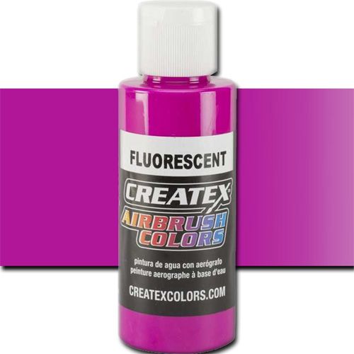 Createx 5402 Createx Raspberry Fluorescent Airbrush Color, 2oz; Made with light-fast pigments and durable resins; Works on fabric, wood, leather, canvas, plastics, aluminum, metals, ceramics, poster board, brick, plaster, latex, glass, and more; Colors are water-based, non-toxic, and meet ASTM D4236 standards; Professional Grade Airbrush Colors of the Highest Quality; UPC 717893254020 (CREATEX5402 CREATEX 5402 ALVIN 5402-02 25308-3363 FLUORECENT RASPBERRY 2oz)