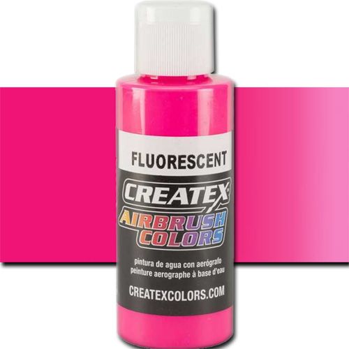 Createx 5407 Createx Hot Pink Fluorescent Airbrush Color, 2oz; Made with light-fast pigments and durable resins; Works on fabric, wood, leather, canvas, plastics, aluminum, metals, ceramics, poster board, brick, plaster, latex, glass, and more; Colors are water-based, non-toxic, and meet ASTM D4236 standards; Professional Grade Airbrush Colors of the Highest Quality; UPC 717893254075 (CREATEX5407 CREATEX 5407 ALVIN 5407-02 25308-3293 FLUORECENT HOT PINK 2oz)