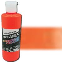 Createx 5409-04 Airbrush Paint, 4oz, Pearlescent Fluorescent Orange; Made with light-fast pigments and durable resins; Works on fabric, wood, leather, canvas, plastics, aluminum, metals, ceramics, poster board, brick, plaster, latex, glass, and more; Colors are water-based, non-toxic, and meet ASTM D4236 standards; Dimensions 2.75" x 2.75" x 5.00"; Weight 0.5 lbs; UPC 717893454093 (CREATEX540904 CREATEX 5409-04 ALVIN AIRBRUSH PEARLESCENT FLUORESCENT ORANGE) 