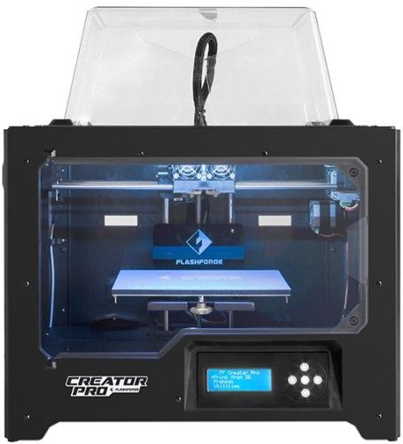 Flashforge CREATOR PRO Dual Extrusion Open Source 3D Printer, 45-Degree Viewing LCD Panel, 0.4mm Extruder Diameter, 10-100mm/s Print Speed, 0.2mm Print Resolution, 0.1-0.4mm Layer Resolution, Build Volume 277x148x150 mm, Sturdy Metal Frame, Warp-resistant 6.3mm Aluminum Build Platform Remains Perfectly Level Under the Stress of High Heat (CREATORPRO CREATOR-PRO)