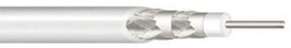 Ultralink CRG6Q1000WHT 1000 Feet RG-6 Quad Coaxial Cable, White Color, 18 AWG copper-clad steel center conductor, Nitrogen-injected FPE dielectric insulation, Double-shielded -60% braid and bonded Mylar foil for EMI and RFI rejection (CRG6Q 1000WHT CRG6Q-1000WHT)