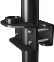 Crimson DSAP Clamp-style Adapter for Vertically-oriented, Pipe-mounted Dual DSA Series Monitor Arms, Black; Attaches to Existing Pipe Structures; Quick and Easy to Both Install and Use; Space Saving Design with a Small Footprint; Provides a Sleek, Aesthetically Pleasing Appearance; Aluminum/High-grade Cold Rolled Steel Construction; UPC 081588501572 (CRIMSONDSAP DS-AP DSA-P) 