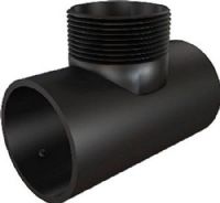 Crimson EST1 Horizontal Slide Threaded T-collar, Black, Adjuster Collar for Horizontal Placement of TV Interface Along E-series Columns or as a Part of Flex Wall/Ceiling System, Attaches Vertical Pipe to Wall Pipe, Compatible with 1.5" NPT Interface, Steel Construction, Scratch Resistant Epoxy Powder Coat, UPC 081588501354 (CRIMSONEST1 EST-1 EST 1) 