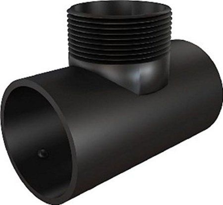 Crimson EST1 Horizontal Slide Threaded T-collar, Black, Adjuster Collar for Horizontal Placement of TV Interface Along E-series Columns or as a Part of Flex Wall/Ceiling System, Attaches Vertical Pipe to Wall Pipe, Compatible with 1.5