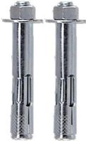 Crimson HE5162 Concrete Expansion Anchors (Two-pack), Silver, 5/16" x 1-1/4" Expansion Bolts for Concrete Installations, Attaches to Structural Concrete, 1/4" (6.4mm) Bolt Diameter, 8 Ft. lb. (10.8Nm) Installation Torque, 1400lb (6.2kN) Tension (2000PSI), 2040lb (9.1kN) Shear (2000PSI), UPC 081588501312 (CRIMSONHE5162 HE-5162 HE5162) 