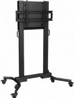 Crimson M90B Heavy Duty Height Adjustable Mobile Cart Using Spring-weight BalanceBox Technology, Black, TV Size Range 50" - 90", 209lb (94kg) Weight Capacity, 800x500mm Max Mounting Pattern, 72.56" Maximum TV Height, Includes 15° Tilting Vertical Brackets, Up to 15.75" (400mm) of Height Adjustment, Two Locking Verticals for Added Security, UPC 081588501800 (CRIMSONM90B M-90B M90-B) 