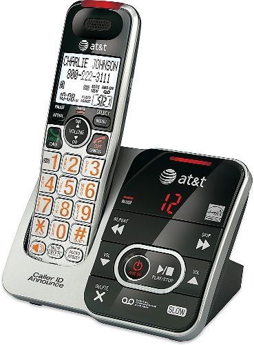 AT&T CRL32102 Cordless Answering System with Caller ID/Call Waiting, 50 name and number caller ID history, Expandable up to 12 handsets, HD audio with equalizer for customized audio, Handset speakerphone, High-contrast backlit LCD and lighted keypad, Quiet mode, Visual ringing indicator, Talking digits, DECT 6.0 digital technology, UPC 650530024269 (CRL-32102 CRL 32102 CR-L32102)