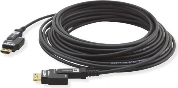 KRAMERCRSAOCHXL164 Rental and Staging Active Optical Pluggable HDMI Cable, 164 ft; Video resolution 4K at 60Hz 4:2:0 UHD, 4K at 30Hz 4:4:4 8Bit, full HD, 3D deep color across all lengths; High data transfer rate, up to 10.2Gbps; Embedded audio PCM 8 channel, dolby digital true HD, DTSHD master audio; UPC KRAMERCRSAOCHXL164 (KRAMERCRSAOCHXL164 WIRE OPTICAL TRANSFER TRANSMISSION)