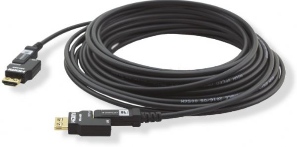 KRAMERCRSAOCHXL328 Rental and Staging Active Optical Pluggable HDMI Cable, Max. Resolution, Max. Data Rate 10.2Gbps, Embedded Audio, HighQuality Connectors, EMI and RFI Immunity, No External Power, Thin Construction, Small Bending Radius, Jacket Construction, RoHS 2011/65/EU Compliant, Weight: 4.52 Lbs (KRAMERCRSAOCHXL328  OPTICAL WIRE PLUGGABLE ADAPTER)