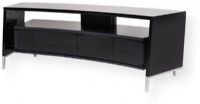 Avitech Plus CRV 1500 BLK Curve TV Stand, Curve collection, Chrome Legs, 65" TV Size Accommodated, Wood; Metal; Glass Frame Material, 45.8" W x 15" D Shelf, 7" H x 45.8" W x 15" D Cabinet Interior, 3.4" H x 1" W x 0.5" D Legs, 88 lbs Max TV weight, Remote friendly smoked safety glass 0.15" , 4 mm, Outer frame matches the width of the 65" TV, Shelf for speakerbar, Black Finish, UPC 5060129020971 (CRV 1500 BLK  CRV-1500-BLK  CRV1500BLK CRV 1500 CRV-1500 CRV1500) 