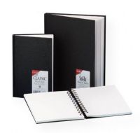 Cachet CS1002 5.5 x 8.5 Classic Black Sketch Book; All-purpose and great for drawing, writing, or doodling; Made of high-quality, 70 lb neutral pH acid-free paper; Ideal for ink, pencil, markers, or pastels; Bound for durability and covered in black embossed water-resistant cover stock; Shipping Weight 1.00 lb; Shipping Dimensions 8.5 x 5.5 x 1.00 in; EAN 9781877824227 (CACHETCS1002 CACHET-CS1002 CACHET/CS1002 ARTWORK) 