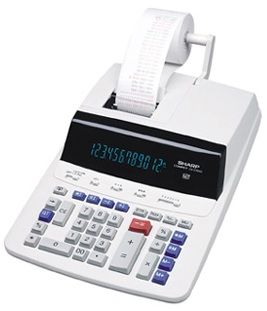 Sharp CS-1194H Printing Calculator, 10 digit, Fluorescent blue display with automatic 3-digit punctuation, Power Source AC: 120V 60Hz, Decimal Point: Floating (F)/fixed (6,4,3,2,1,0), Signs and Indicators: Minus sign, two independent memories (CS1194H CS 1194H CS-1194 CS1194)