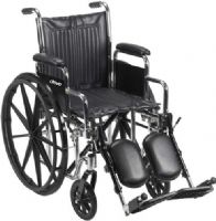 Drive Medical CS18DDA-ELR Chrome Sport Wheelchair, Detachable Desk Arms, Elevating Leg Rests, 18" Seat, 4 Number of Wheels, 10" Armrest Length, 8" Casters, 27.5" Armrest to Floor Height, 16" Back of Chair Height, 12.5" Closed Width, 24" x 1" Rear Wheels, 16" Seat Depth, 18" Seat Width, 8" Seat to Armrest Height, 17.5"-19.5" Seat to Floor Height, 42" x 12.5" x 36" Folded Dimensions, UPC 822383231389 (CS18DDA-ELR CS18DDA ELR CS18DDAELR) 