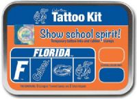 ColorBox CS19606 University Of Florida Collegiate Tatto Kit, Show school spirit with officially licensed collegiate product, Each tin contains five rubber stamps and two temporary tattoo inkpads themed to match the school's identity, Overall tin size is approximately 4" x 5.5", Dimensions 5.56" x 3.94" x 1.63", Weight 0.45 lbs, UPC 746604196069 (COLORBOXCS19606 COLORBOX CS19606 CS 19606 COLORBOX-CS19606 CS-19606) 