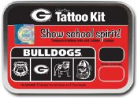 ColorBox CS19609 University Of Georgia Collegiate Tatto Kit, Show school spirit with officially licensed collegiate product, Each tin contains five rubber stamps and two temporary tattoo inkpads themed to match the school's identity, Overall tin size is approximately 4" x 5.5", Terrific for direct-to-paper techniques, UPC 746604196090 (COLORBOXCS19609 COLORBOX CS19609 CS 19609 COLORBOX-CS19609 CS-19609) 
