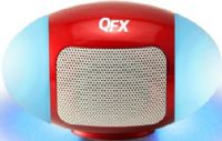 QFX CS-245-RED Portable Multimedia Speaker wiht FM Radio, Red, Disco Light, USB/Micro SD Ports, Rechargeable Battery, DC 5.0V Mini USB Input, Headphone Jack, Gift Box Dimensions 4.55x2.9x2.9, Unit Weight 0.60 Lbs, UPC 606540028902 (CS245RED CS245-RED CS-245RED CS-245) 