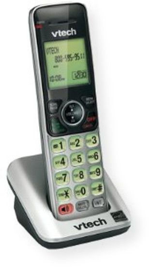 VTech CS6609 Extra Handset For CS66 Series; Black and Silver; DECT 6.0 digital technology; 50 name and number phonebook directory; Voicemail waiting indicator2; Last 10 number redial; Mute; Any key Answer; Volume Control; RoHS Compliant; Hearing Aid Compatible; Intercom between handsets; Conference between an outside line and up to 2 cordless handsets; UPC 735078025609 (CS6609 CS-6609 CS6609HANDSET CS6609-HANDSET CS6609VTECH CS6609-VTECH)  