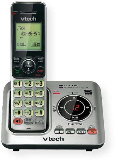 VTech CS6629 Multi Handset Phone System; Silver and Black; DECT 6.0 Digital technology; Digital answering system, Caller ID/Call Waiting; Handset speakerphone; Backlit keypad and display; UPC 735078025562 (CS6629 CS6629 CS6629PHONE CS6629-PHONE CS6629VTECH CS6629-VTECH) 
