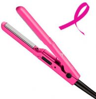 Conair CS80RBCR Power of Pink MiniPRO 1/2" Ceramic Straightener Hair Iron; Ceramic technology eliminates damaging hot spots and adds shine while reducing frizz; Plates glide across hair easily, distributing heat evenly for silky smooth hair; Perfect for on the go; High heat delivers salon results; Fast heat-up; On/Off settings; UPC 074108188533 (CS-80RBCR CS 80RBCR CS80-RBCR CS80 RBCR) 