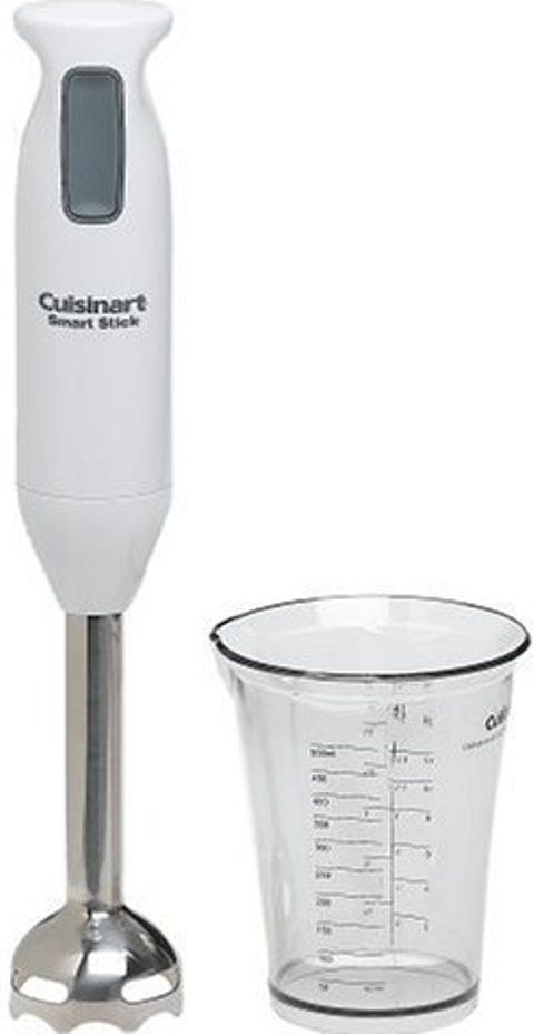 Cuisinart CSB-76WH SmartStick Immersion Hand Blender, Immersion hand blender equipped with powerful 200-watt motor, Blade provides smooth blending; protective guard helps prevent splattering, Simple push-button controls and lightweight design for one-handed operation, UPC 086279013118 (CSB76 CSB-76 CSB 76 CSB-76WH CSB 76WH CSB76WH)