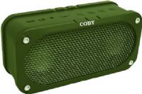 Coby CSBT-302-GRN Portable Bluetooth Speaker, Green; Fits with all Bluetooth audio devices including smartphones, stereo systems and tablets; Stereo-quality sound; Lightweight, portable design; Rechargeable battery; Built-in microphone; Volume control buttons; Charges in up to 5 hours; 3.5mm audio jack for connecting non-Bluetooth audio devices; 33-foot wireless range; Wrist strap included; UPC 812180021580 (CSBT302GRN CSBT302-GRN CSBT-302GRN CSBT-302)  