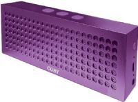 Coby CSBT-303-PU Aluminum Brick Bluetooth Speaker, Purple; Enjoy an impressively full sound quality and robust bass; Totally light and Portable, the carry case comes with a handy carabineer to attach it easily to your backpack; Compatible with all Bluetooth audio devices including smartphones, stereo systems and tablets; UPC 812180021726 (CSBT303PU CSBT303-PU CSBT-303PU CSBT-303) 