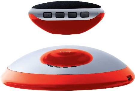 Air2 CSBT311RD Bluetooth Levitating Speaker, Red, Hands-Free Speaker, Bluetooth Connectivity, Wide Audio Spectrum, Rechargeable Battery, 3.5mm AUX Connection, Levitates to Provide Acoustic Sound, Portable Speaker Mounts to Magnetic Surfaces, UPC 812180022051 (CS-BT311RD CSB-T311RD CSBT-311RD CSBT 311RD CSBT311)