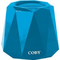 Coby CSBT-312-BLU Bluetooth Edge Speaker, Blue, Built-in mic, Stereo sound quality, Portable design, Connects up to 33 feet, Bluetooth Version 4.0, Play Time Up to 3 Hours, Charge Time Up to 2 Hours, Frequency Response 120Hz-18 KHz, Dimensions 3.3" x 3.3" x 3.4", Weight 0.6 lbs, UPC 812180023157 (CSBT 312 BLU CSBT 312BLU CSBT312 BLU CSBT-312BLU CSBT312-BLU CSBT312BLU CSBT-312-BL CSBT312BL) 