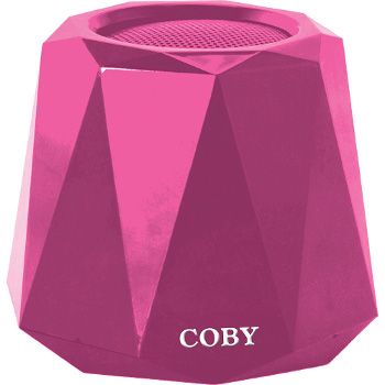 Coby CSBT-312-PNK Bluetooth Edge Speaker, Pink, Built-in mic, Stereo sound quality, Portable design, Connects up to 33 feet, Bluetooth Version 4.0, Play Time Up to 3 Hours, Charge Time Up to 2 Hours, Frequency Response 120Hz-18 KHz, Dimensions 3.3