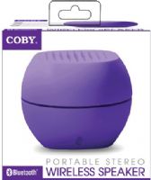 Coby CSBT-315-PRP Portable Wireless Bluetooth Speaker, Purple, Built-in microphone, Stereo sound quality, Water resistant, Connects up to 33 feet, Bluetooth compatibility, Rechargeable battery, 3.5mm audio jack for non-Bluetooth devices, UPC 812180021207 (CSBT 315 PRP CSBT 315PRP CSBT315 PRP CSBT-315PRP CSBT315-PRP CSBT315PRP CSBT315PU) 