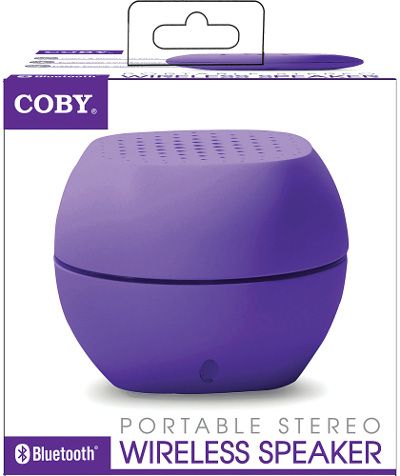 Coby CSBT-315-PRP Portable Wireless Bluetooth Speaker, Purple, Built-in microphone, Stereo sound quality, Water resistant, Connects up to 33 feet, Bluetooth compatibility, Rechargeable battery, 3.5mm audio jack for non-Bluetooth devices, UPC 812180021207 (CSBT 315 PRP CSBT 315PRP CSBT315 PRP CSBT-315PRP CSBT315-PRP CSBT315PRP CSBT315PU)