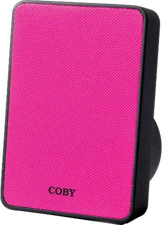 Coby CSBT-318-PNK Pitch Portable Bluetooth Speaker, Pink; Compatible with with mobile phones, tablets, Laptops and computer systems with Bluetooth; Built-in 3.5 mm audio jack allows you to connect an MP3 player and other devices; Stereo sound quality; Built-in microphone; Connects up to 33 feet wireless range; Rechargeable battery; UPC 812180024468 (CSBT318PNK CSBT318-PNK CSBT-318PNK CSBT-318 CSBT318PK)