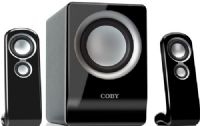 Coby CSMP80 Multimedia 2.1-Channel Speaker System, Experience 100 watts of high-performance sound, Designed for use with MP3 players, computer systems and more, Integrated amplifier with RCA stereo input (3.5mm adapter included), Full-range satellite speakers with 3" drivers (25W peak output x 2), UPC 716829230800 (CS-MP80 CSM-P80 CSMP-80 CSMP 80) 