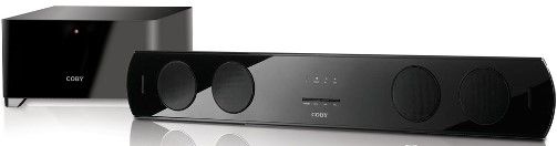 Coby CSMP95 Super Slim Wireless Soundbar with Subwoofer, High glossy piano lacquer finish, 2.1 Channel Powerful soundbar, Built in Amplifier, Front Channel 20W x 2 Speakers, 2.4Hz Wireless Subwoofer 40W, Connectivity (Coaxial input, RCA Jack, 2 aux input), LED Indicators, Front Panel Control, Wall mountable, UPC 716829239506 (CS-MP95 CSM-P95 CSMP-95 CSMP 95)