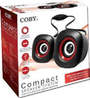 Coby CSP05 Compact Speaker System, 2-way stereo desktop speaker, 2 x 2W Power Output, 2.25" Driver, Ratio 60dB, Distortion 10%, Frequency Respons 20Hz-20000kHz, Rich stereo sound quality, Convenient on-speaker control, Built-in headphone jack, Powered by USB, Volume control, Power Supply 5V, 3.5mm input, Weight 1 lbs 4.8 oz, UPC 812180026653 (CSP-05 CSP 05 CS-P05) 