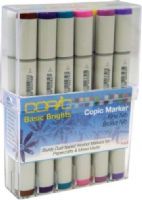 Alvin CSTAMP12B Copic Papercrafting Bright, Set includes markers in 12 colors Colorless Blender, Process Blue, Lipstick Red, Chrome Orange, Yellow, Nile Green, Sepia, Blue Violet, Duck Blue, Shock Pink, Lavender, Deep Magenta, UPC 870538000366 (CSTAMP12B CST-AMP-12B CST AMP 12B) 