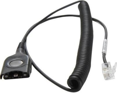 Sennheiser CSTD 01 Standard Bottom Cable for telephones with standard mic sensitivity, Easy disconnect to modular plug, coiled cable, can also be used for direct connect, UPC 615104053625, EAN 4012418053628 (CSTD01 CSTD-01 005362)