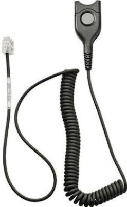 Sennheiser CSTD 24 Standard Bottom Cable for use with Sennheiser corded headsets to some Avaya, Cisco, Polycom and Siemens phones, Easy disconnect to modular plug, coiled cable, for direct connect, UPC 615104053632, EAN 4012418053635 (CSTD24 CSTD-24 005363)