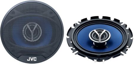 JVC CS-V626 Two-Way 6-1/2'' Coaxial Speakers, 210W Peak/30W RMS Music Power, Frequency Response 35Hz-25000Hz, Sensitivity 84dB/W.m, Impedance 4 ohms, Crossover Frequency 5kHz, Aramid Fiber + Carbon Fiber Composite Olefin Cone Woofer, 1'' (2.5 cm) HHC Balanced Tweeter, Strontium Magnet (Woofer), Twin Roll Rubber Edge (CSV626 CS V626 CSV-626)