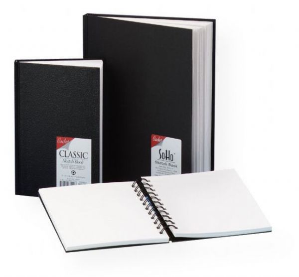Cachet CSW1021 Classic Black Wirebound Sketch Book 5 x 7; Same great features as the CS Series sketch books, but with a lasting, double-wire binding to ensure pages always lay flat and allows for back-to-back (360 degrees) folding; Made of 70 lb, acid-free drawing paper; Shipping Weight 0.5 lb; Shipping Dimensions 7.00 x 5.00 x 0.33 in; EAN 9781561527106 (CACHETCSW1021 CACHET-CSW1021 CSW1021 SKETCHING)